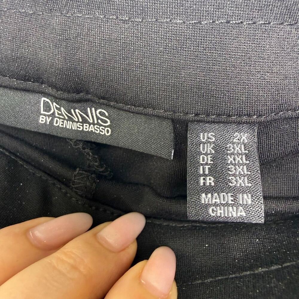 Dennis by Dennis Basso Ponte Pants Womens 2X Black Straight Leg NWOT - Picture 3 of 7